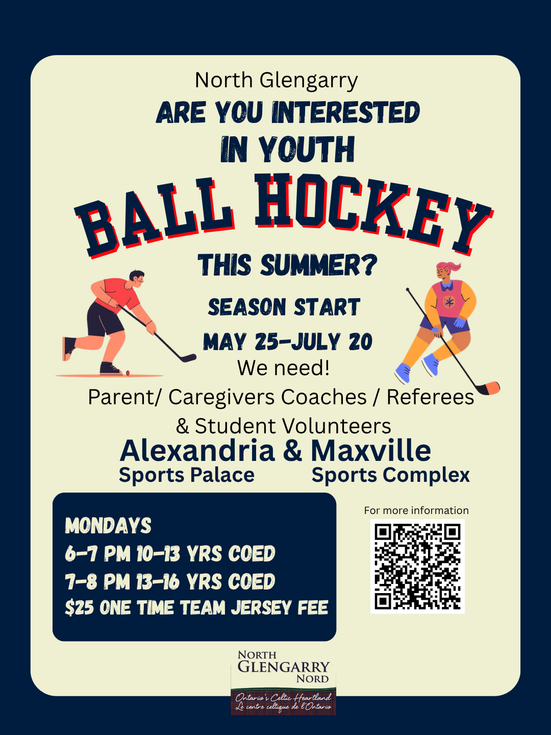 Youth Ball Hockey in North Glengarry
